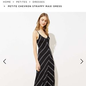 LOFT Chevron Strappy Maxi Dress